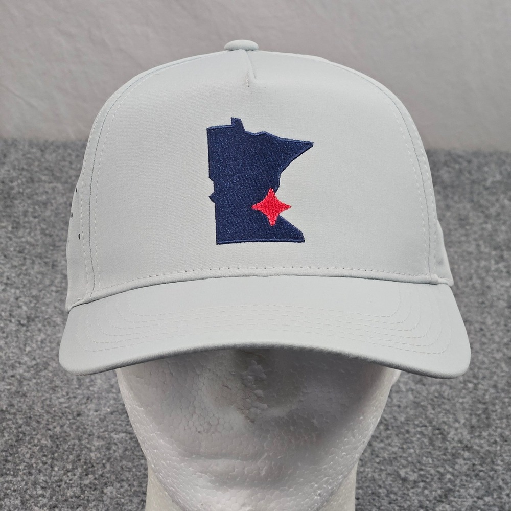 Minnesota Twins Baseball Hat Mens Gray Golf Perforated Snapback MLB Cap Active